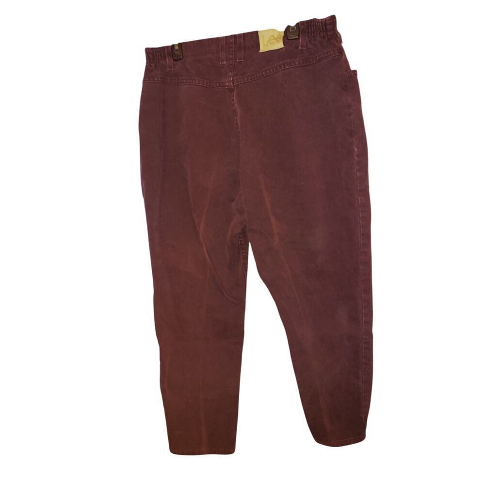 VINTAGE 80s RIDERS Burgundy High Waist Tapered Leg Mom Jean Size 22W Retro - Picture 8 of 12